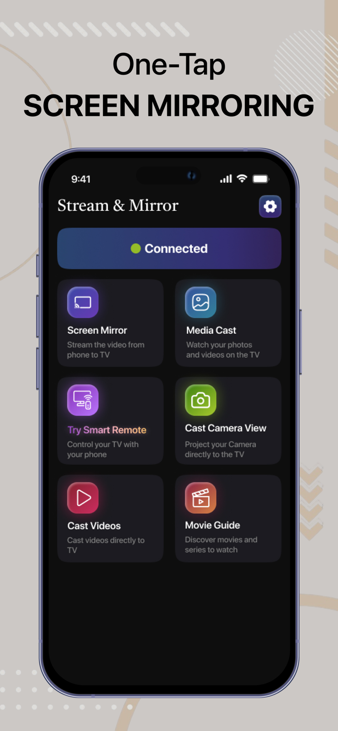 Screen Mirroring  Cast to TV