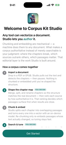 CorpusKit Studio iPhone screenshot