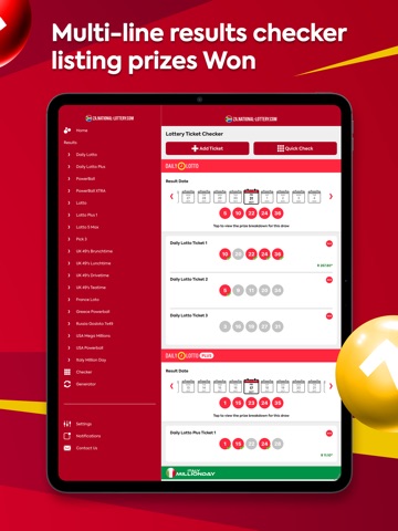 SA Lottery Results iPad screenshot
