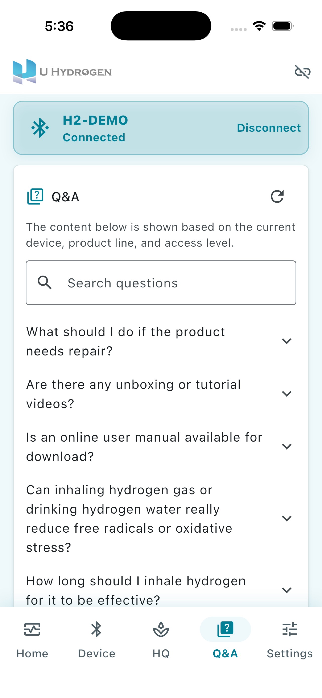 U Hydrogen Connect screenshot 4