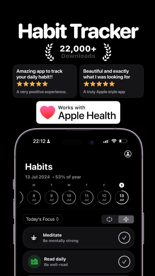 #1. Habit Tracker - Haby (iOS) By: Dmitry Sergunov