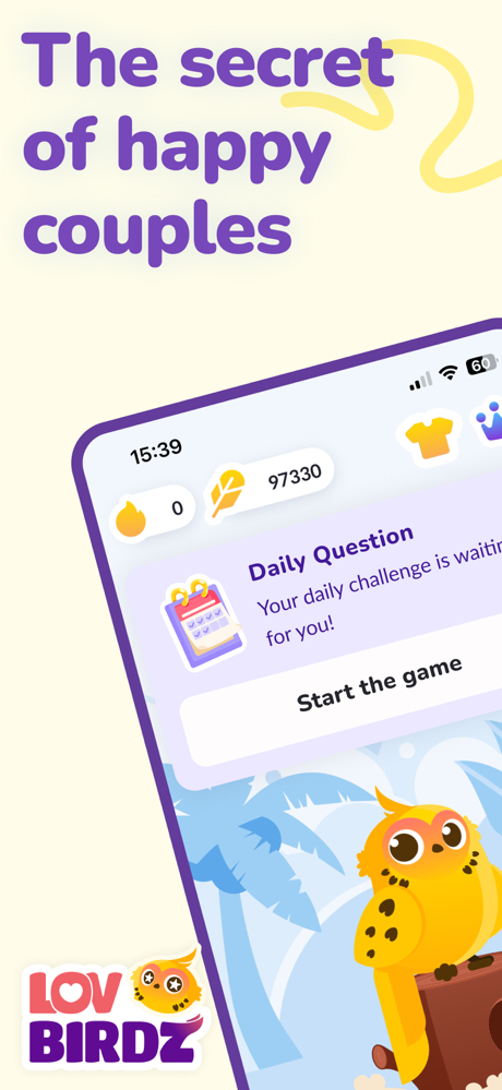 LovBirdz - Couple Quizz App screenshot 1