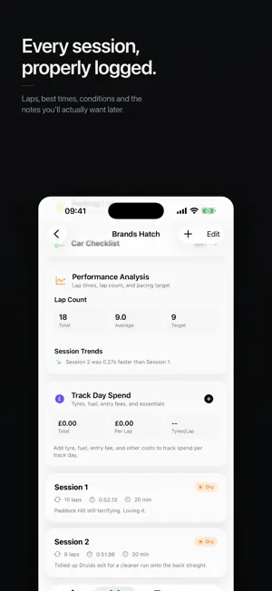 Pitlane: Track Day Logbook screenshot 1