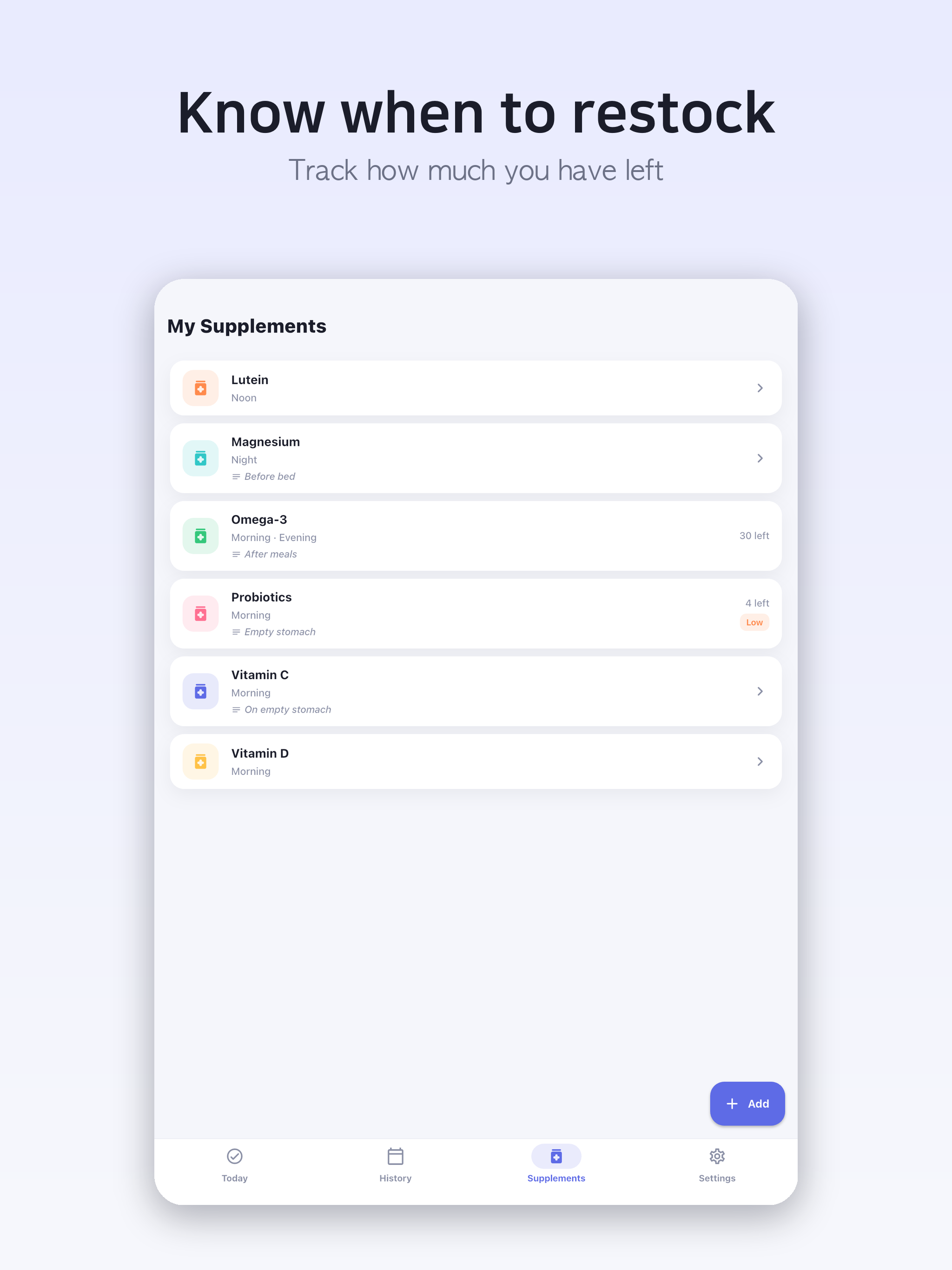 VitaCheck - Supplement Tracker