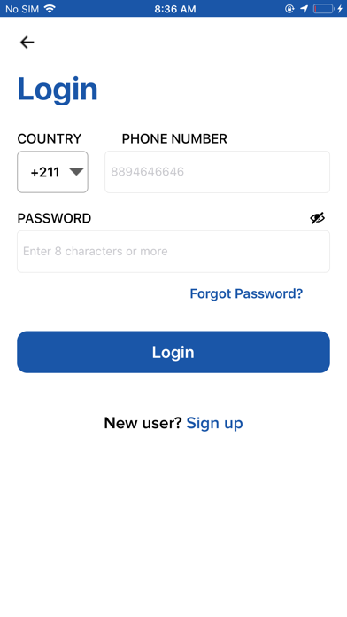 Pays User Screenshot