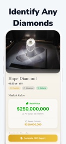 Diamond identifier - AI Scan screenshot
