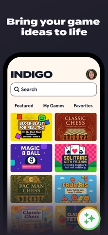 Indigo: AI Game & Puzzle Maker iPhone screenshot