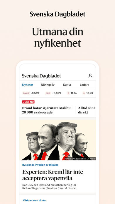 Screenshot #1 pour Svenska Dagbladet