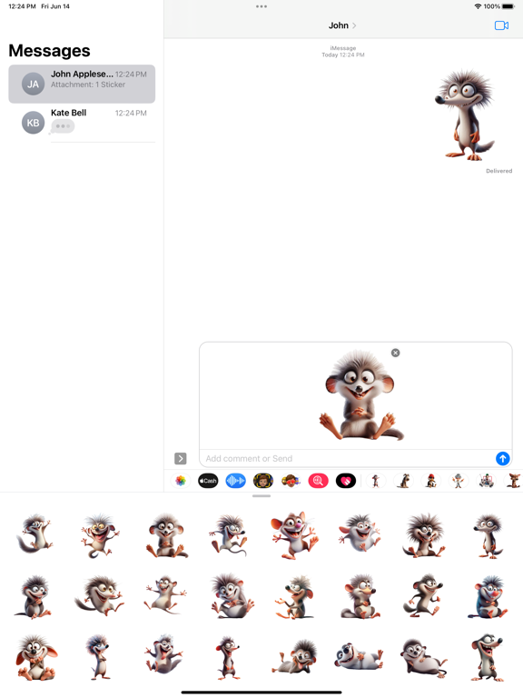 Screenshot #5 pour Goofy Lemming Stickers