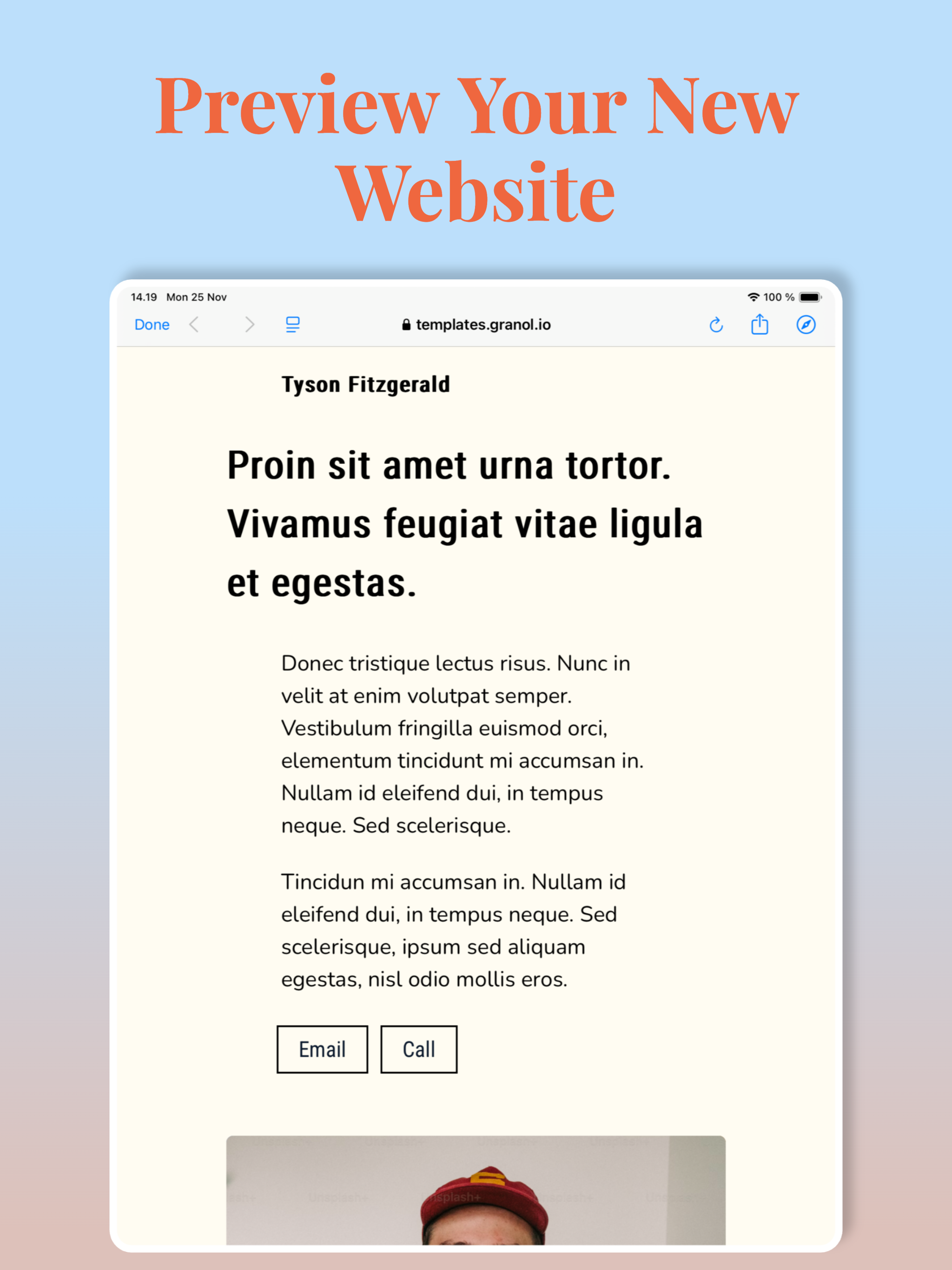 Granolio - Easy Website Build