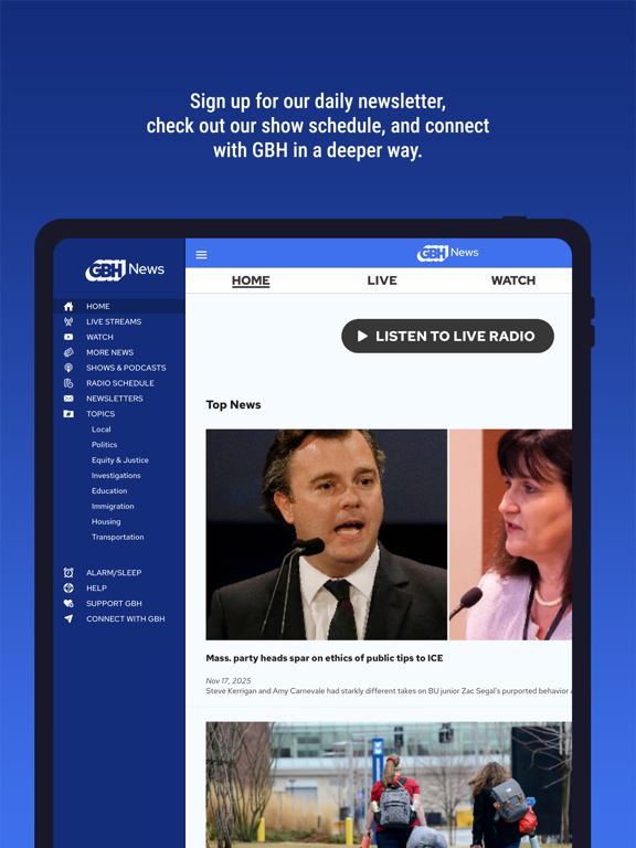 GBH News iPad screenshot 6 - Entertainment app