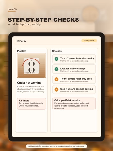 HomeFix - Appliance Repair Aid iPad screenshot