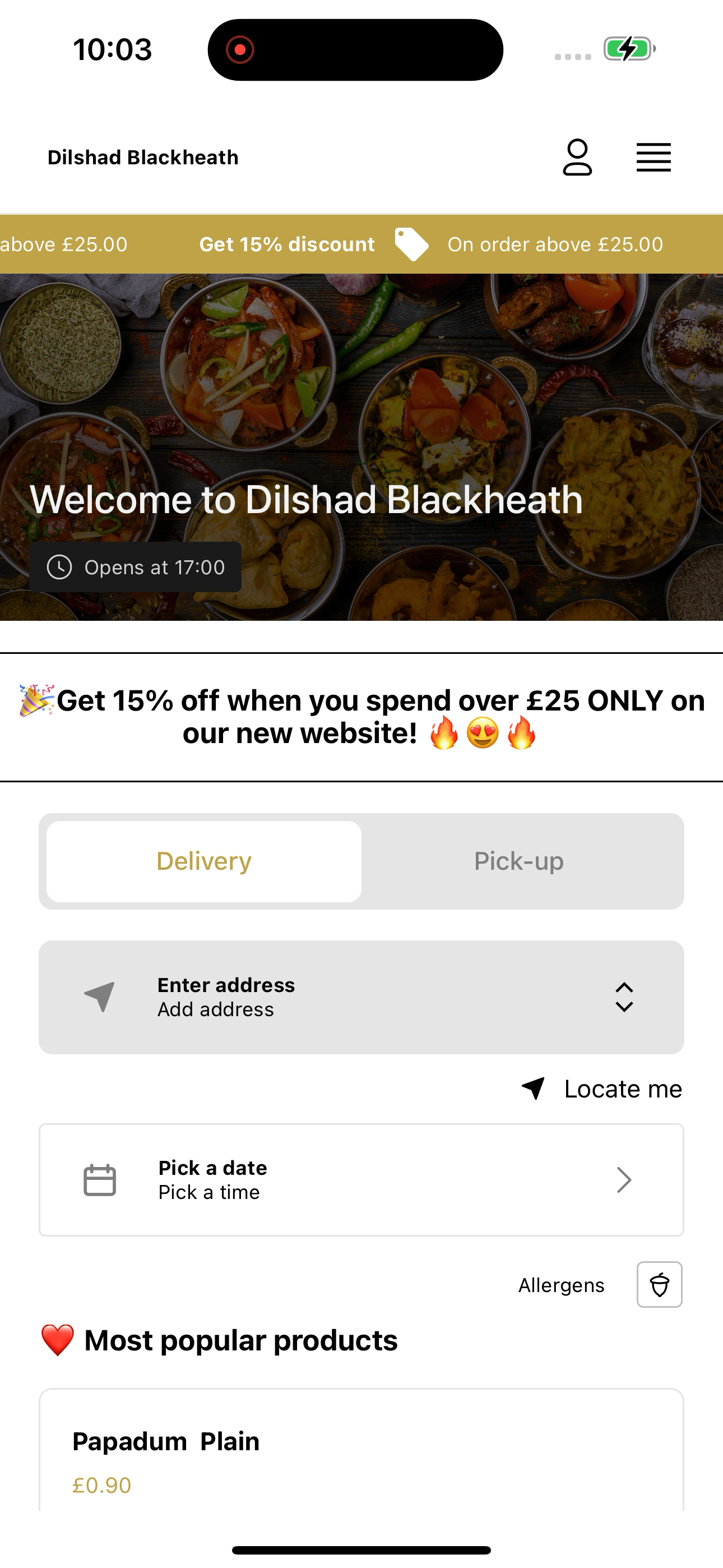 Dilshad Blackheath screenshot 5