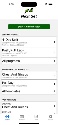 Next Set - A Workout Tracker Screenshot 1 of 6