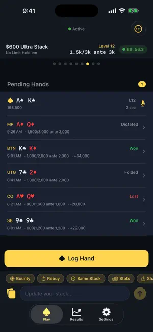PokerStackTrackerPro screenshot 1