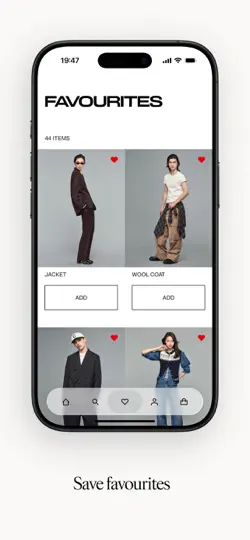 Captura de pantalla de H&M en iPhone 5