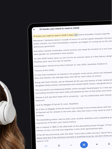 Text to Speech - MonReader iPad screenshot