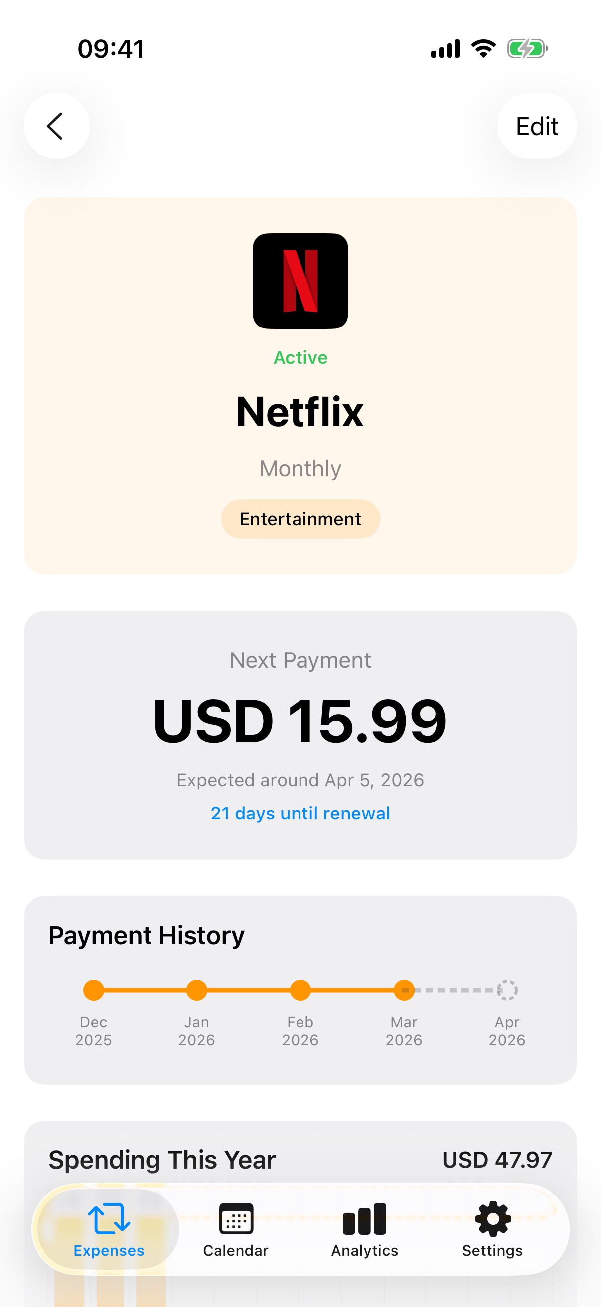 Trackurr: Subscription Tracker screenshot 2