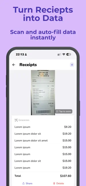 MyMoneyPro — Easy Scan receipt screenshot 2