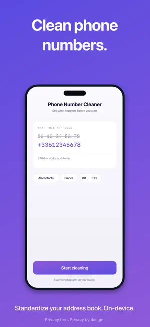 Phone Number Cleaner screenshot 1