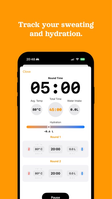 Sauna Journal Screenshot