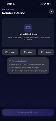 AI Architecture Render iPhone screenshot