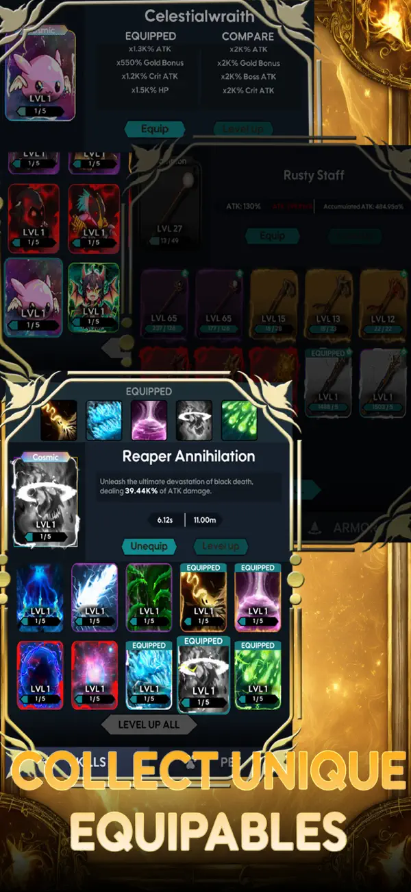 Voidmancer Adventure: Idle RPG iOS Mod IPA screenshot 2 - iOS game interface