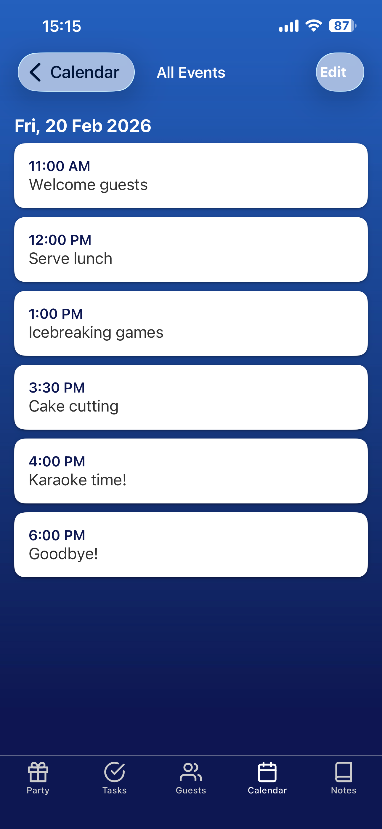MyPartyPlanner screenshot 4