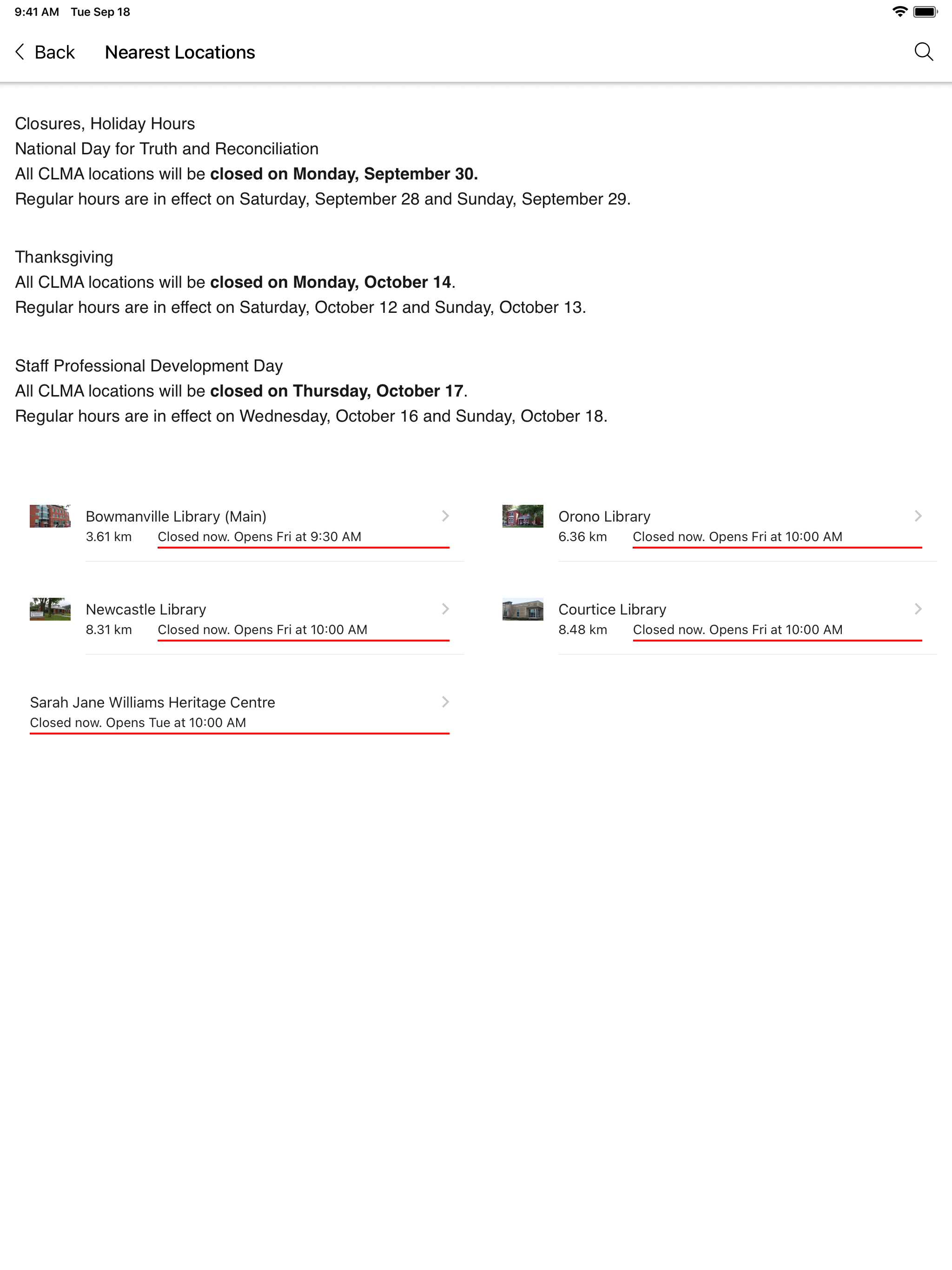 Clarington Public Library screenshot 11