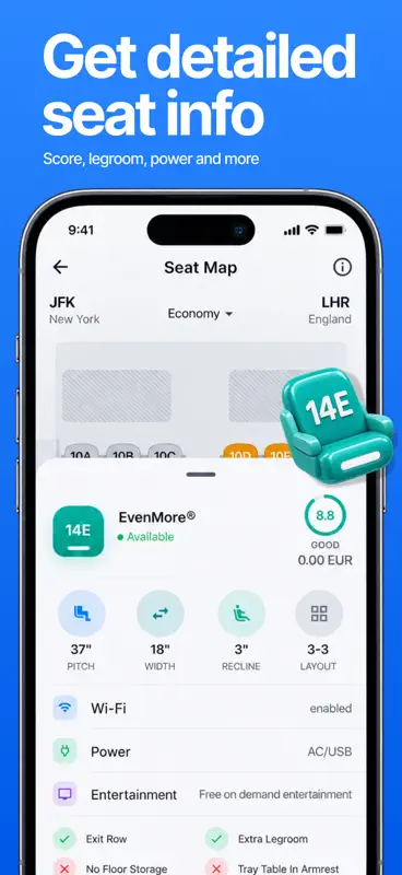 SeatMap: Flight Seat Info screenshot 3 of 3