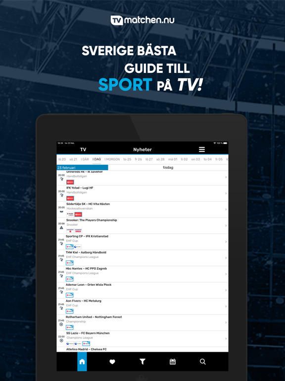 Screenshot #4 pour TVmatchen.nu - Sport på TV