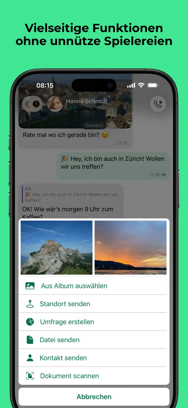 Threema iPhone App Screenshot 2 – Soziale Netzwerke