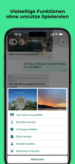 Screenshot von Threema. Der Sichere Messenger auf dem iPhone 2