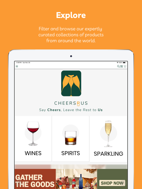 Cheersrus iPad screenshot 1 - Shopping app