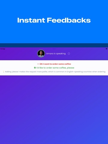 Fluenzy: AI English Tutor iPad screenshot