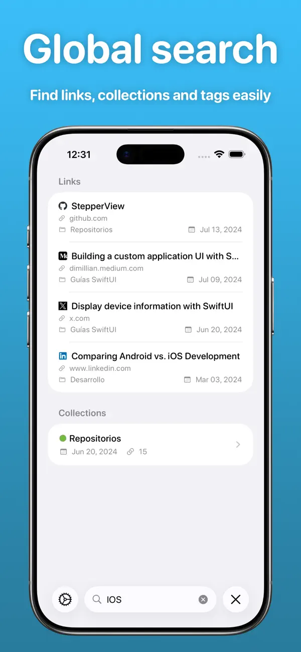 #6. My Links for Linkwarden (iOS) Tekijänä: Juan Gilsanz Polo