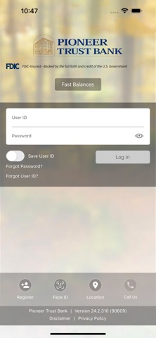 Pioneer Trust Bank Mobile app screenshot 2