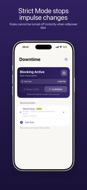 Downtime: Focus App Blocker screenshot 4