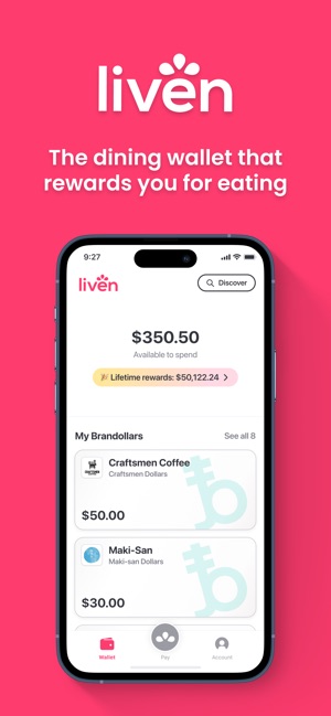 Liven - Eat, Pay & Earn on the App Store