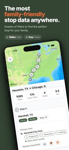 SmartStops: Road Trip Planner iPhone screenshot