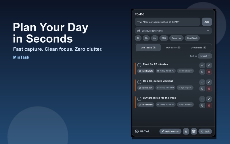 MinTask screenshot