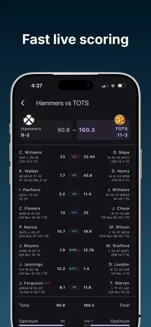 Fleaflicker Fantasy Leagues screenshot 1