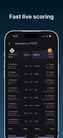 Fleaflicker Fantasy Leagues app screenshot