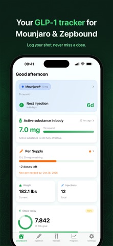 Screenshot 1 of Levida: GLP-1 Shot Tracker App