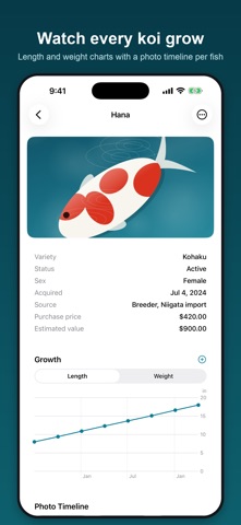 KoiLog: Koi Pond Tracker Screenshot 5 of 8