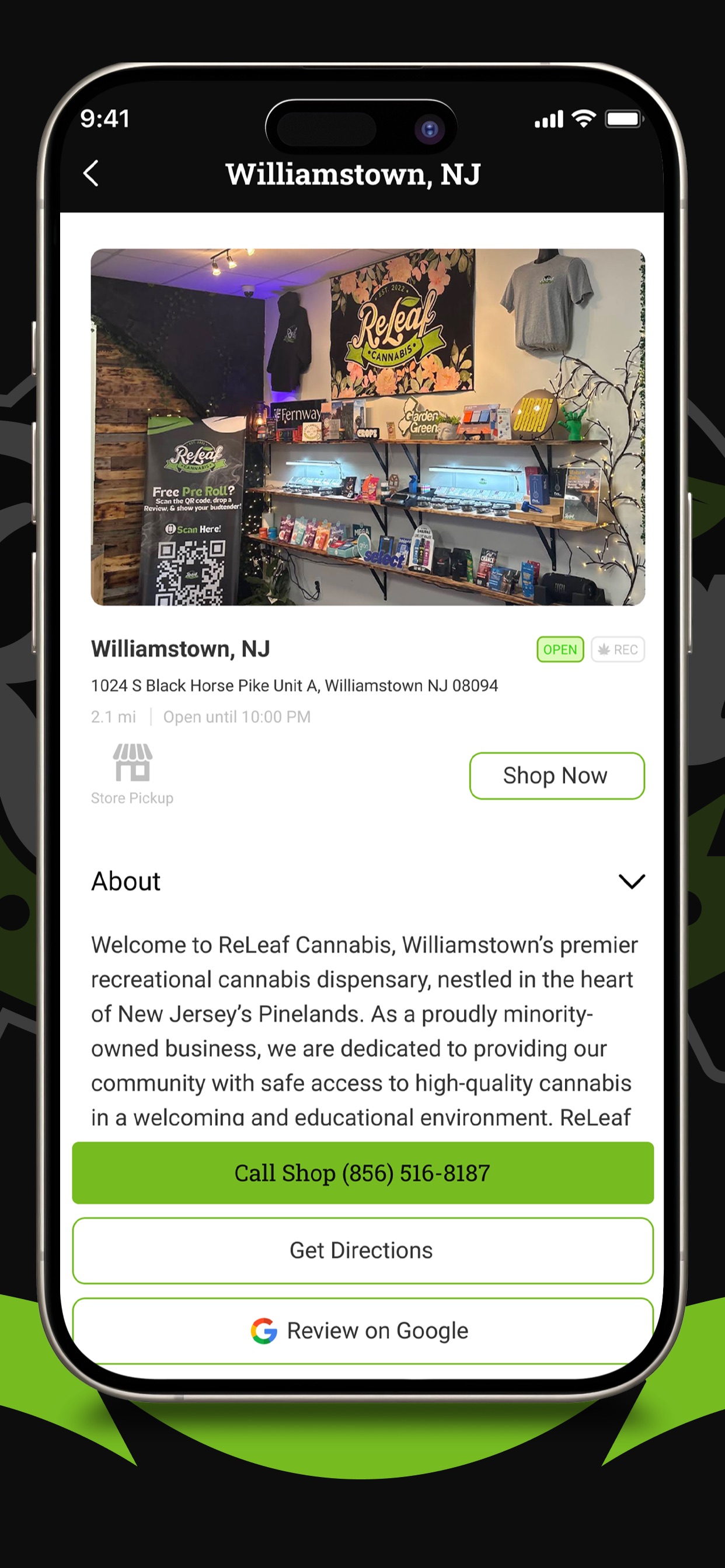 Screenshot 2 of ReLeaf Dispensary
