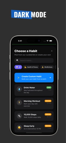 Daily goal tracker: HabitShift screenshot
