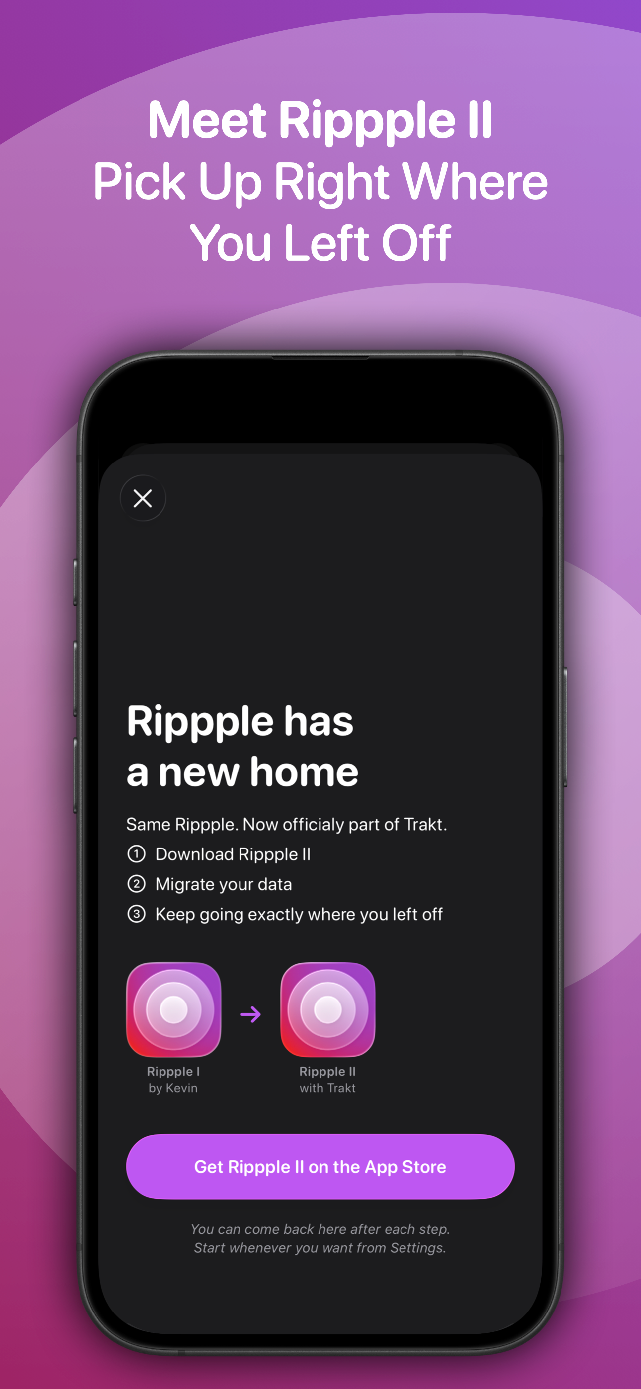 Rippple for Trakt – Mark I