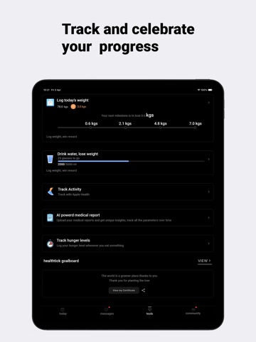 Health Tick: Weight & Health iPad screenshot