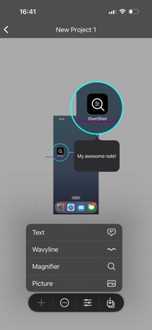 OverShot - Mockup screenshot